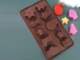 Molde silicona 10 figuras de Navidad 
